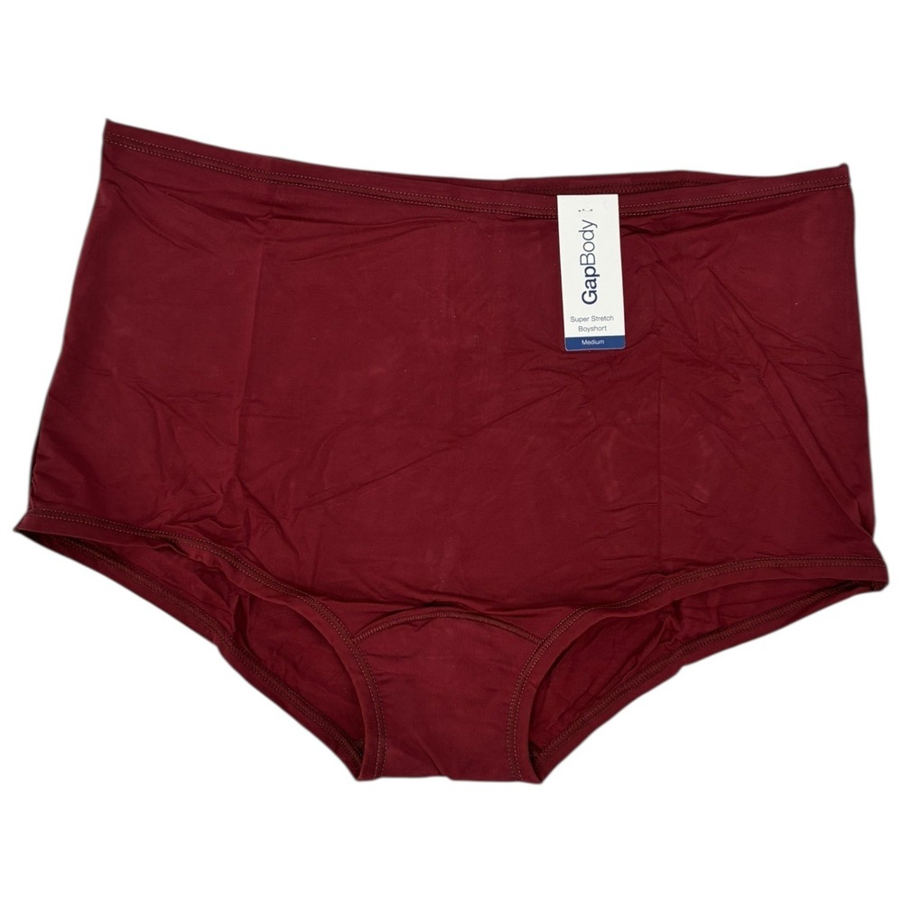 GapBody Women Burgundy Super Stretch‎ Boyshort Underwear Medium